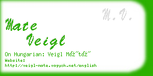 mate veigl business card